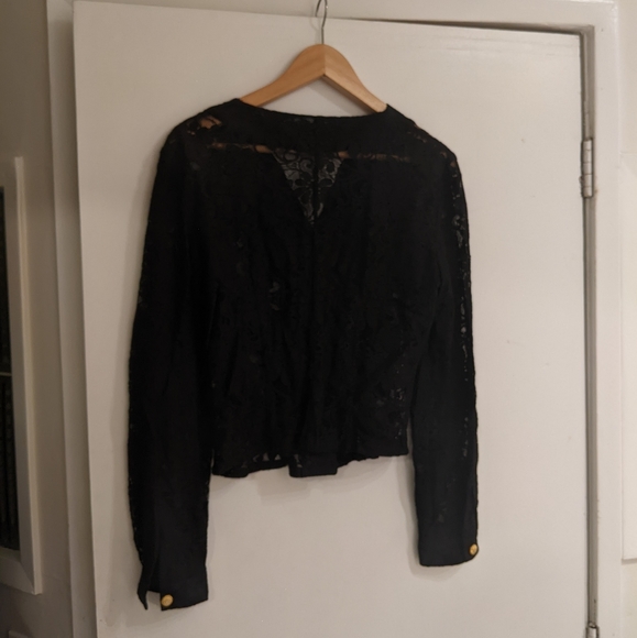 Black Lace jacket with gold buttons - Picture 4 of 6